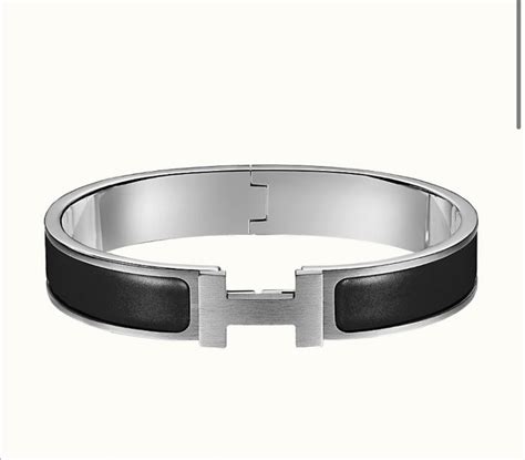 hermes silver h bracelet|hermes extra wide enamel bracelet.